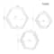 NEX™ White Wall-Mounted Hexagon Floating Shelves Set